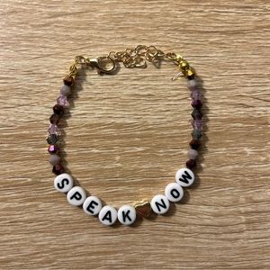 Speak now Taylor swift rhinestone adjustable friendship bracelet
